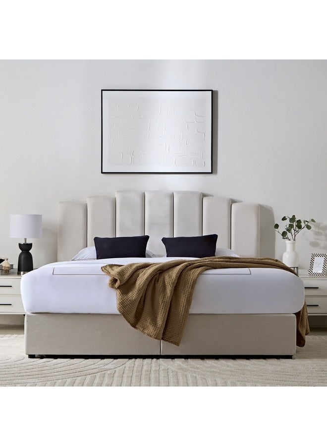 Home Box Curvy Rio Twin Upholstered Bed 205 x 125 x 120 cm - Image 4