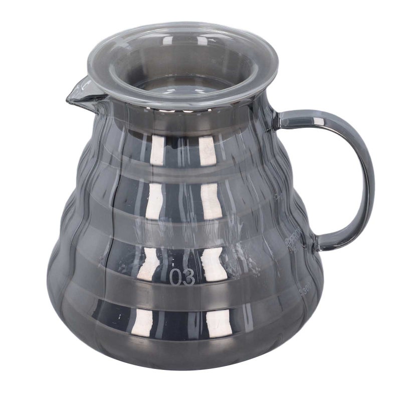 Pour Over Coffee Pot: Borosilicate Glass, Heat Resistant - Drop Proof, Durable Glass Coffee Server for Home Office Coffee Brewing - Image 2