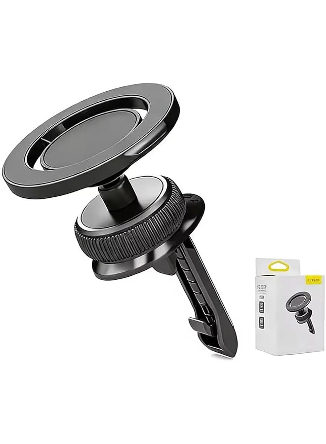 S-TOP Magnetic Car Phone Mount, Alloy Air Vent Phone Holder, 360° Rotation Auto-Lock Phone Stand for Car, Stable Hands-Free Phone Mount Compatible with Smartphones - Image 1