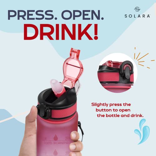 SOLARA Sipper Water Bottle 1 Litre, Leakproof, BPA-Free & Durable Tritan, Water Bottle for Adults, Gym, Kids, School, Gifts & Office, Motivational Time Marker, 1Ltr Sipper Bottle, Dark Intentions - Image 5