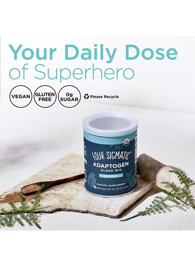 Four Sigmatic Adaptogen and Mushroom Blend Balance Mix by Four Sigmatic | Adaptogen Supplement with Ashwagandha, Moringa, Holy Basil, Reishi, Chaga and More | Natural Stress Relief and Immune Support Supplement - Image 3