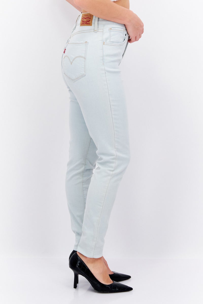 Levi's Women Supper Skinny Fit Washed Stretchable Jeans, Light Blue - Image 2