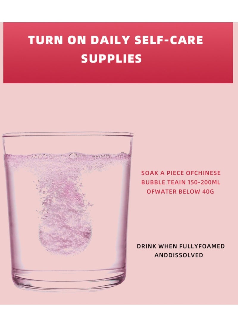 Wins Town - Strawberry Calcium+ Vitamin C Vitamin D3 Effervescent Tablets Immune Support Bone Health Mineral Boost Fast Absorbing Nutrition Drink Supplement - Image 1