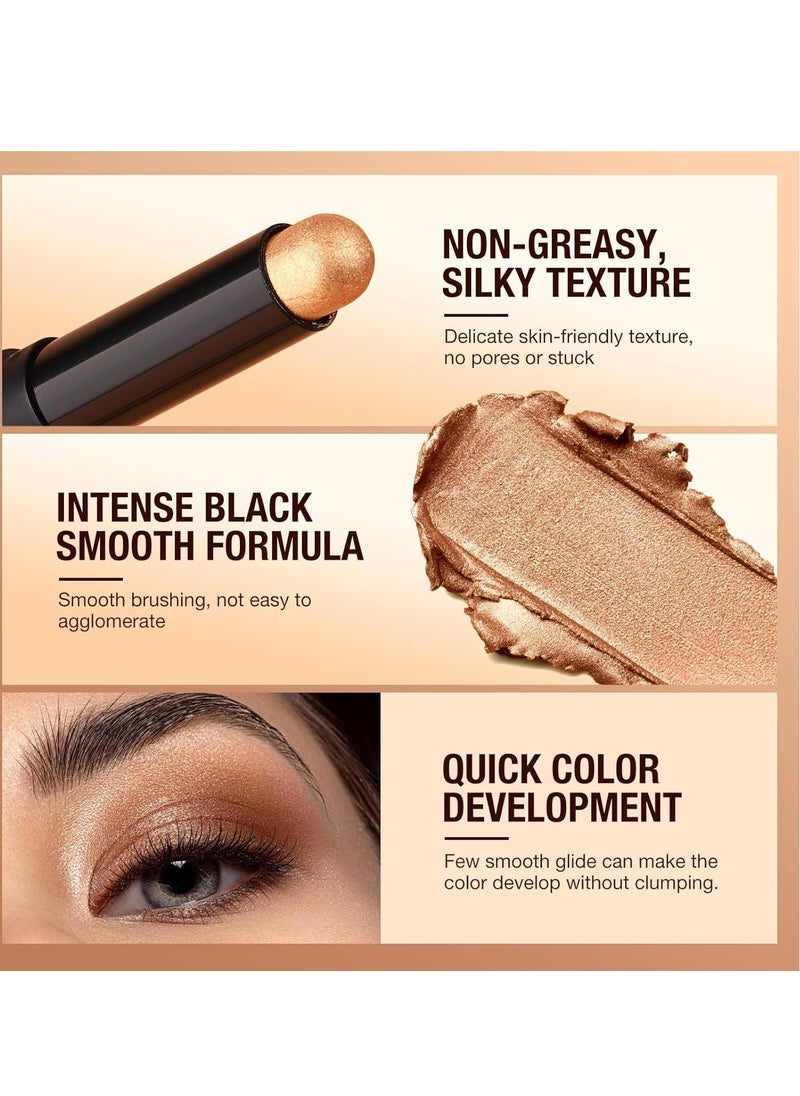 Jolilab - Jolilab Eyeshadow Stick Set, 8 Colors Matte Professional Bright-Colored Contouring and Highlight Eyeshadow Stick, Cream Eyeshadow Waterproof Long Lasting High Pigmented Eye Shadow. (8, Eyeshadow B) - Image 1