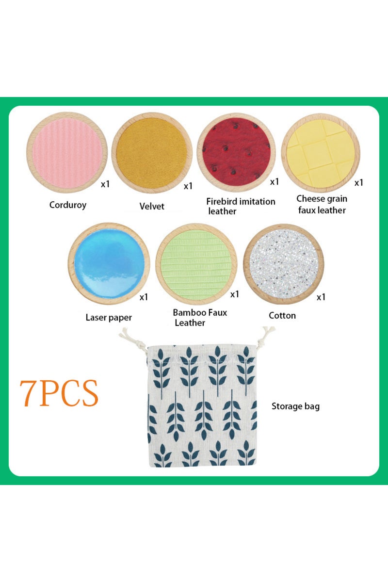 F-7PCS- with bag Montessori Sensory Toys Tactile Board Matching Game Tactile Classification Color Co