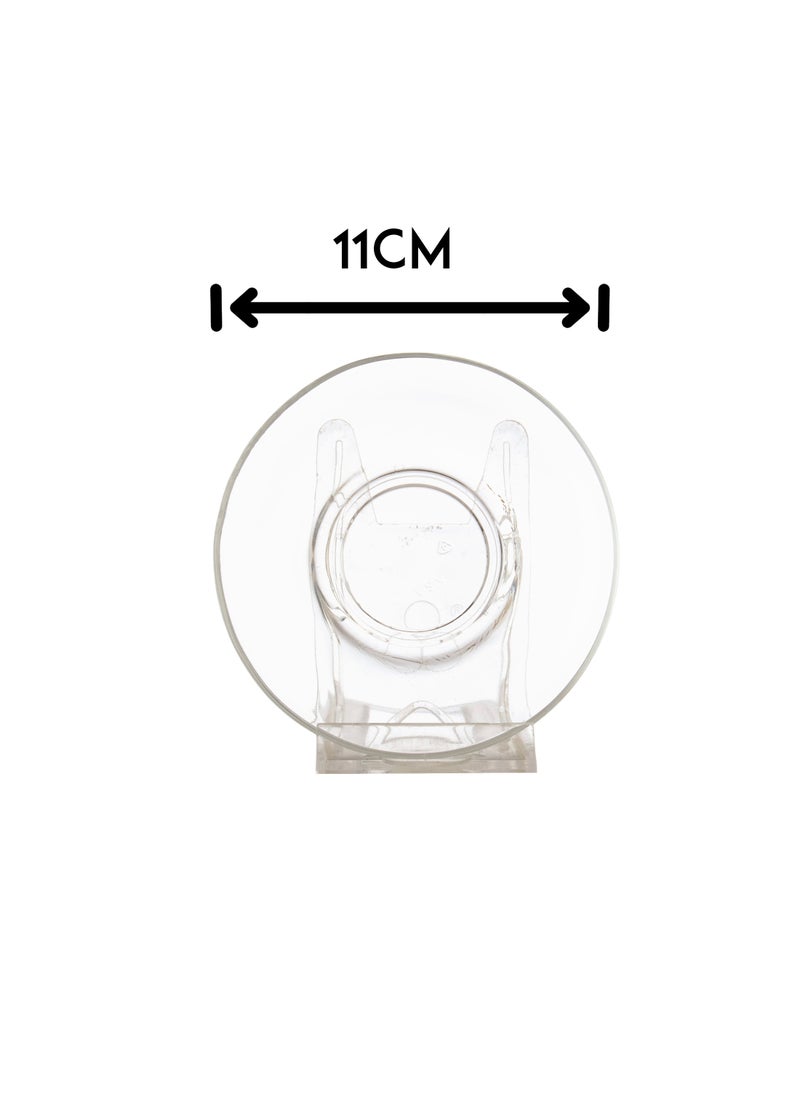 Dania A set of 6 pieces glass plates with a metal holder Clear 12 cm  - Image 4