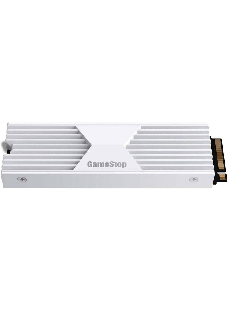 جيم ستوب وحدة تخزين داخلية SSD من GameStop، NVME M.2 PCIe Gen 4x4 مع مشتت حراري سعة 2 تيرابايت - أبيض - Image 1