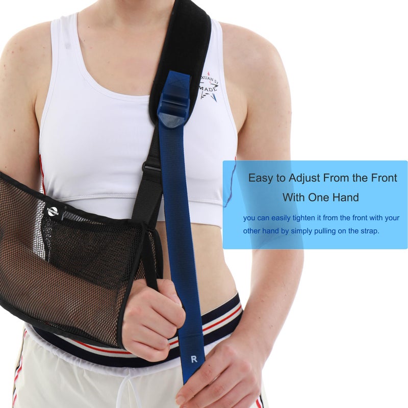TODDOBRA Mesh Arm Shoulder Sling - Medical Immobilizer for Shower Adjustable Torn Rotator Cuff Injury Right Left Men Women Elbow, Wrist (updated version 2) - Image 5