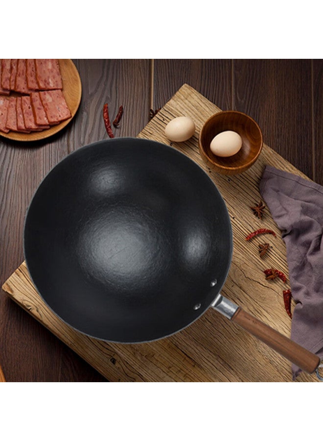 Wang Yuanji Yuanji Ancient Iron Wok, Handmade Cast Iron Pan, Traditional Stir-fry Pan, Uncoated Non-stick Cooking Pan Jiangnan 30cm - Image 4