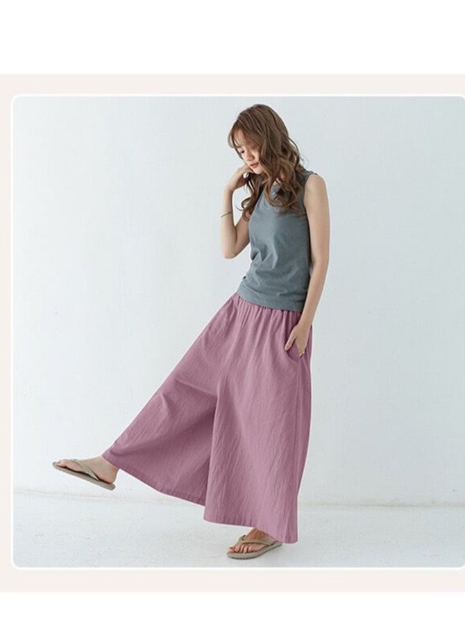 ماركة غير محددة skirt pants  long  Wide Leg  wide casual long pants Womens pants  - Image 4