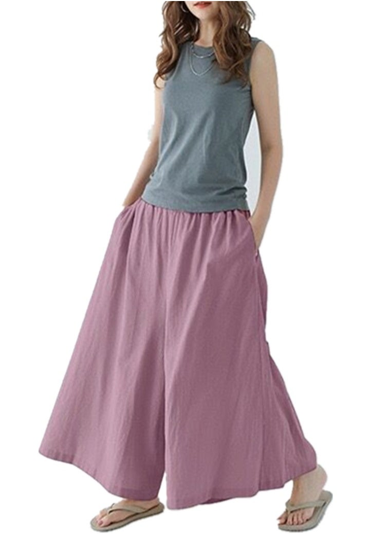 ماركة غير محددة skirt pants  long  Wide Leg  wide casual long pants Womens pants  - Image 1