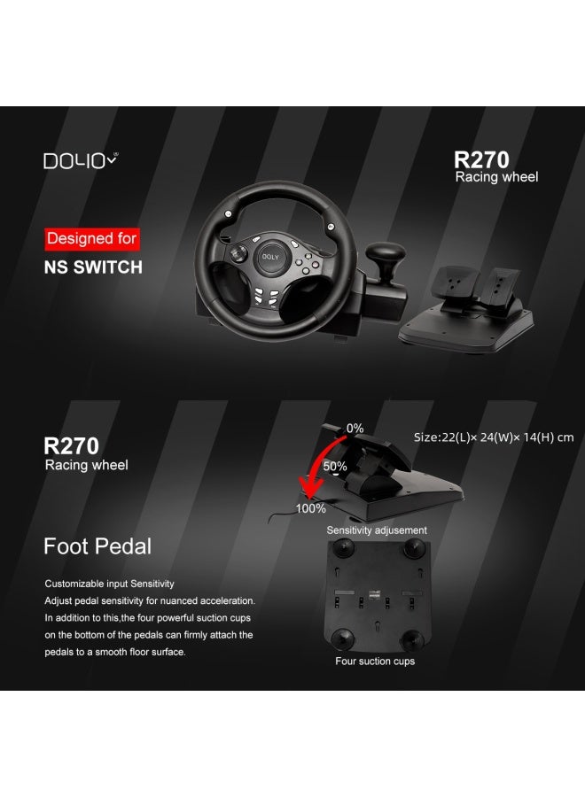 Digital Computer/game Controller Joystick Usb Interface For Pc/xbox 360/ps3/wii/nintendo Switch Game Console-Product Color:Seven-in-one Steering Wheel - Image 3