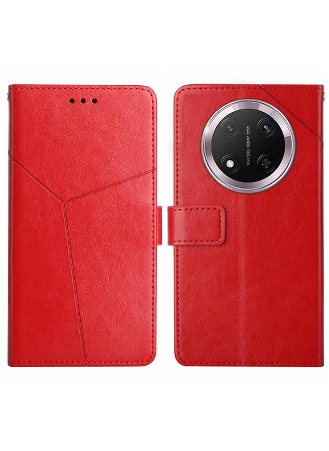 Zaboon For Honor X9c Y-shaped Pattern Flip Leather Phone Case(Red) 