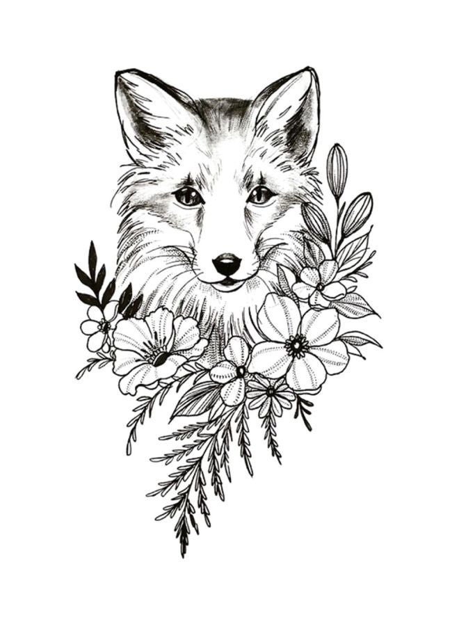 ملصق تاتو وينشينتي بتصميم حيوان أسود - Image 2