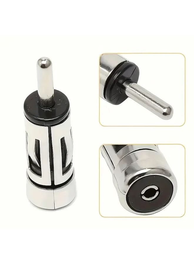 3pcs High Quality Car Antenna Adapter Plugs Dual Wing Design Durable Metal Construction Secure Fit For Navigation And Audio Systems Vehicle Audio Upgrade Sleek Metallic Finish - Image 4