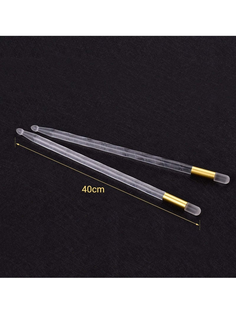 5A Acrylic LED Light Up Drum Stick, Noctilucent Glow In the Dark Stage, Drummer Gifts Glow Plastic Drum Sticks for Adults, Luminous Bright Personalized Drum Sticks (1 Pair) - Image 4