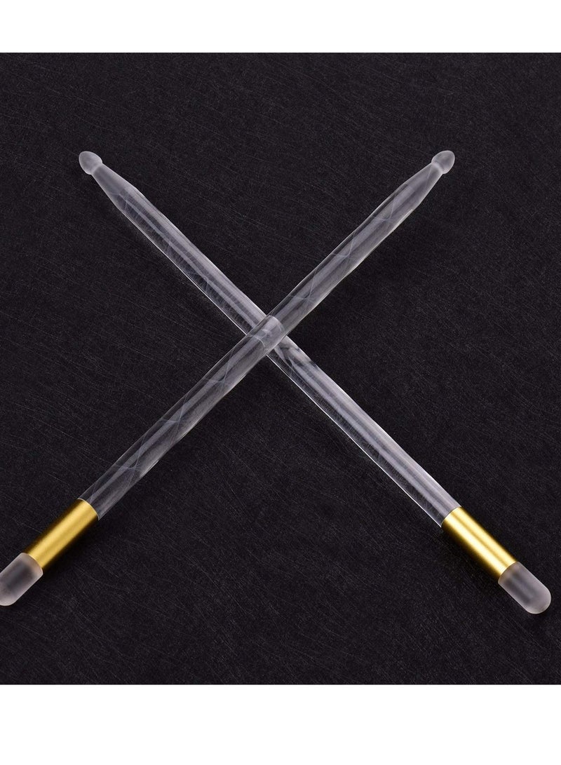 5A Acrylic LED Light Up Drum Stick, Noctilucent Glow In the Dark Stage, Drummer Gifts Glow Plastic Drum Sticks for Adults, Luminous Bright Personalized Drum Sticks (1 Pair) - Image 3