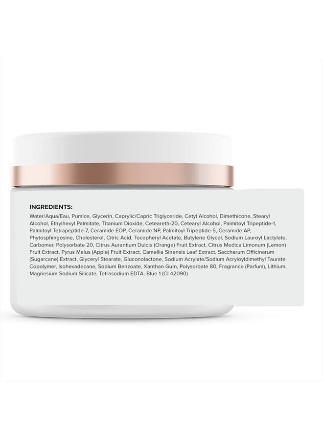 DRMTLGY مقشر الوجه وماسك الوجه بالميكروديرمابراشن. مقشر وجه غير كاشط يحسن ندبات حب الشباب، والرؤوس السوداء، وحجم المسام، وملمس البشرة. 2 أونصة - Image 2