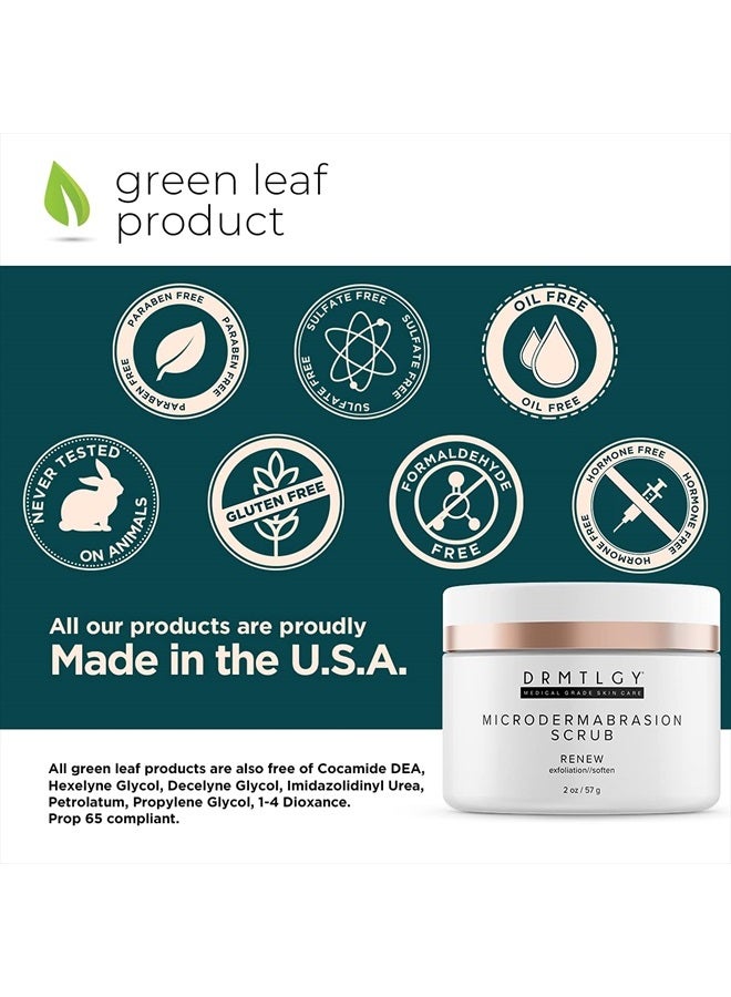 DRMTLGY مقشر الوجه وماسك الوجه بالميكروديرمابراشن. مقشر وجه غير كاشط يحسن ندبات حب الشباب، والرؤوس السوداء، وحجم المسام، وملمس البشرة. 2 أونصة - Image 4
