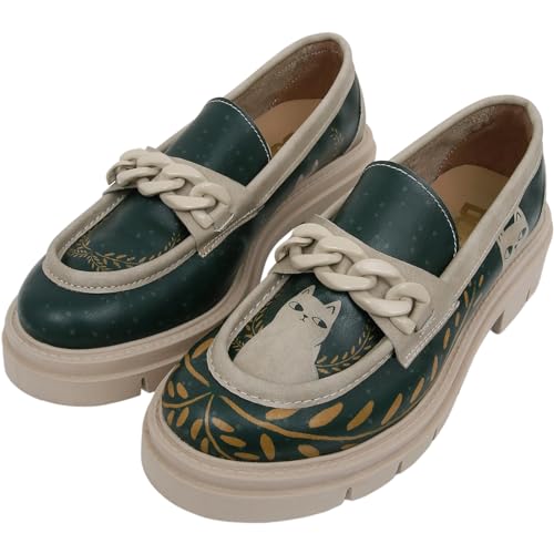 DOGO Penny Loafers for Women - Handmade and Vegan Leather Platform Loafers for Women, I Do What I Want Design, Size 8 - Image 1