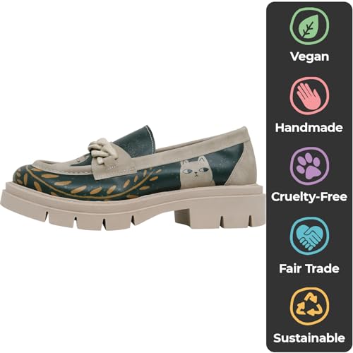 DOGO Penny Loafers for Women - Handmade and Vegan Leather Platform Loafers for Women, I Do What I Want Design, Size 8 - Image 5