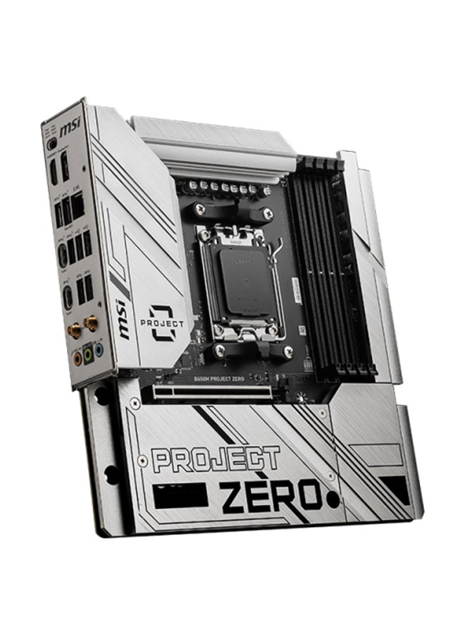 MSI B650M PROJECT ZERO mATX AM5 Motherboard, AMD B650, 4x DDR5 Slots & 128 GB Max Capacity, Wi-Fi 6E / BT5.3, 2x M.2, 1x HDMI / DP 1.4, 1x PCI-E x16 | 911-7E09-003  - Image 5