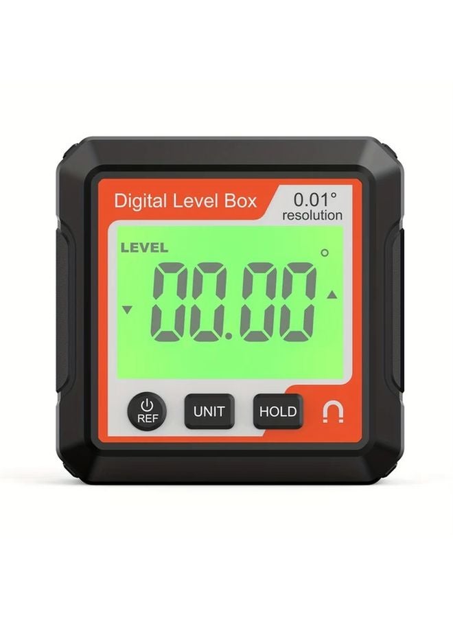 Red White Digital Level With Magnet Backlit LCD Display 0 01 Accuracy For Woodworking - Image 1