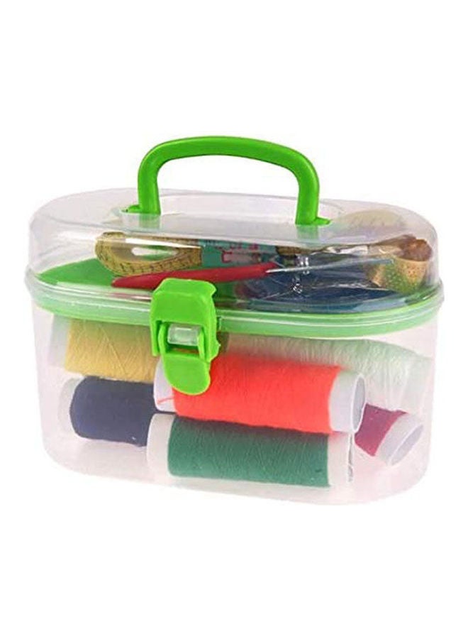 NIBEMINENT Portable Mini Travel Pp Sewing Box Needle Threads Kits Set Diy Home Tools Multicolour - Image 1