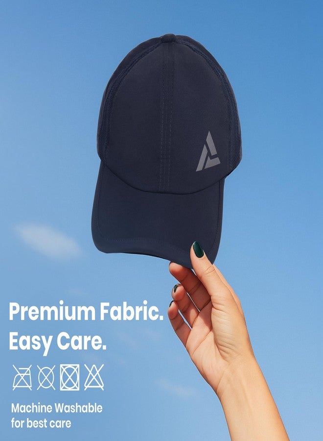 ACTIFIT Unisex Sports Cap for Men and Women, Lightweight, Breathable Baseball Cap for Outdoor, Gym, Running, Training, 100% Polyester, Navy, Pack of 1 - Image 3