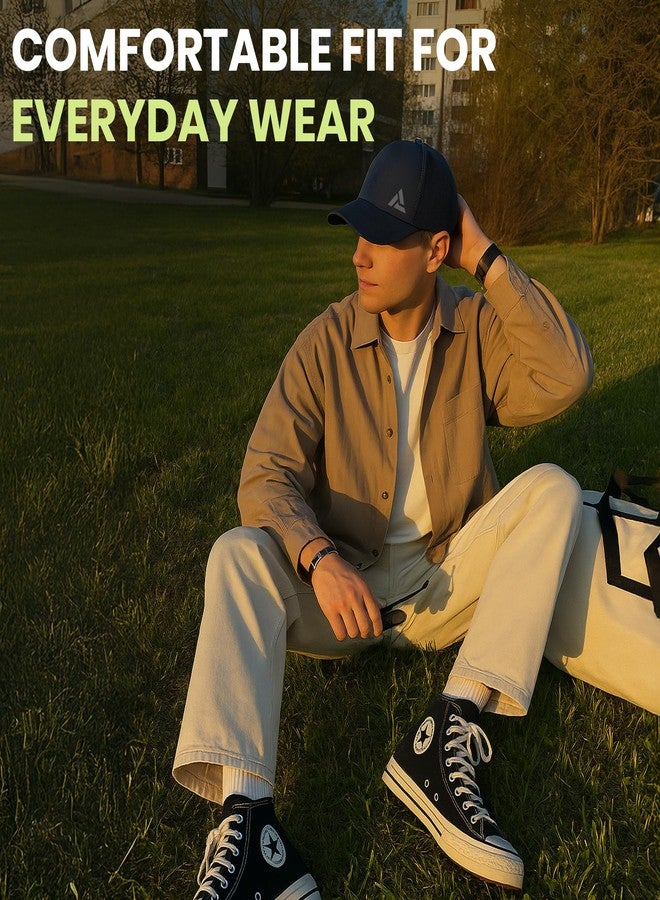 ACTIFIT Unisex Sports Cap for Men and Women, Lightweight, Breathable Baseball Cap for Outdoor, Gym, Running, Training, 100% Polyester, Navy, Pack of 1 - Image 4