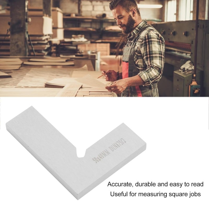 مسطرة قياس النجارة على شكل حرف L بزاوية قائمة 90 درجة لأعمال النجارة الدقيقة - Image 5