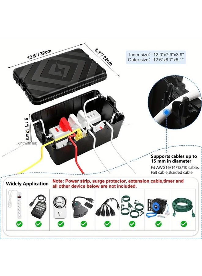 صندوق كهربائي خارجي كبير مقاوم للماء IP54 بآلية قفل متينة - Image 3