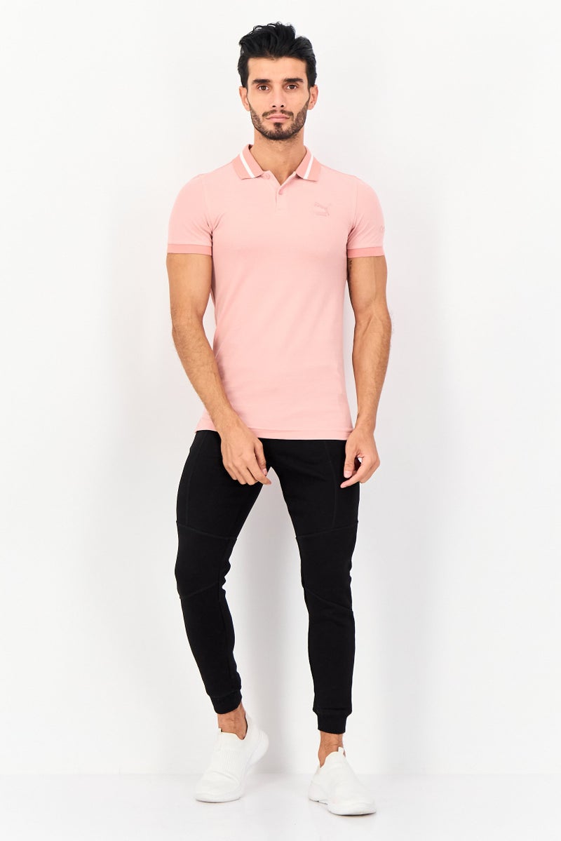 Puma x One8 Men Slim Fit Short Sleeve Outdoor Polo Shirt, Pink - Image 4
