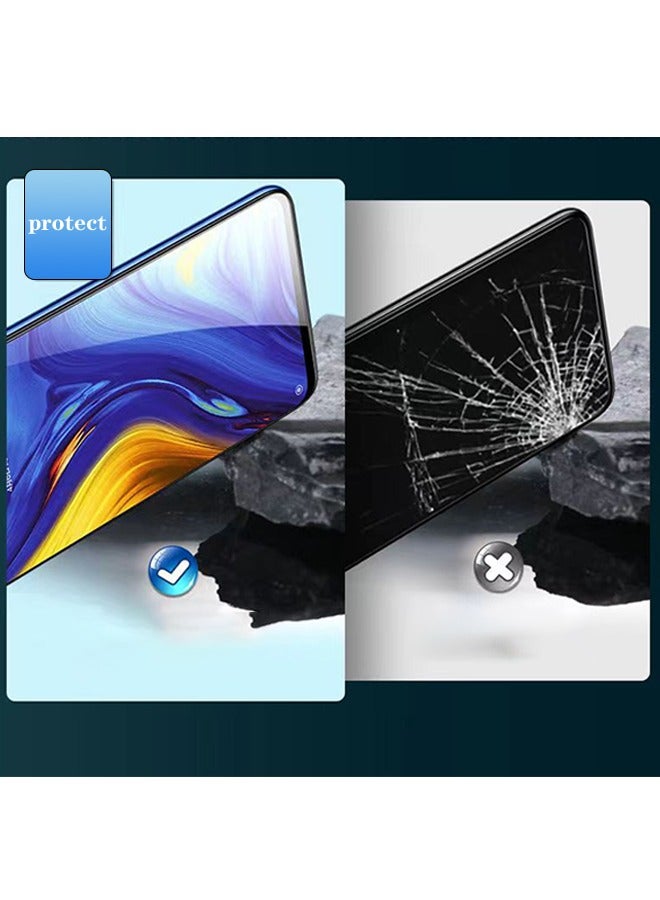 قطعتين واقي شاشة زجاجي كامل لهاتف OPPO Reno 11F 5G أسود/شفاف مع ملحقات واقي الشاشة - Image 5