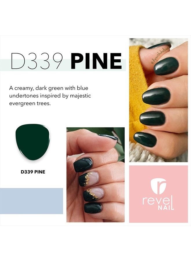 Revel Nail - Dip Powder - Green Powder Dip Nail Polish, Chip Resistant Dip Nail Powder with Vitamin E and Calcium, DIY Manicure - Image 1