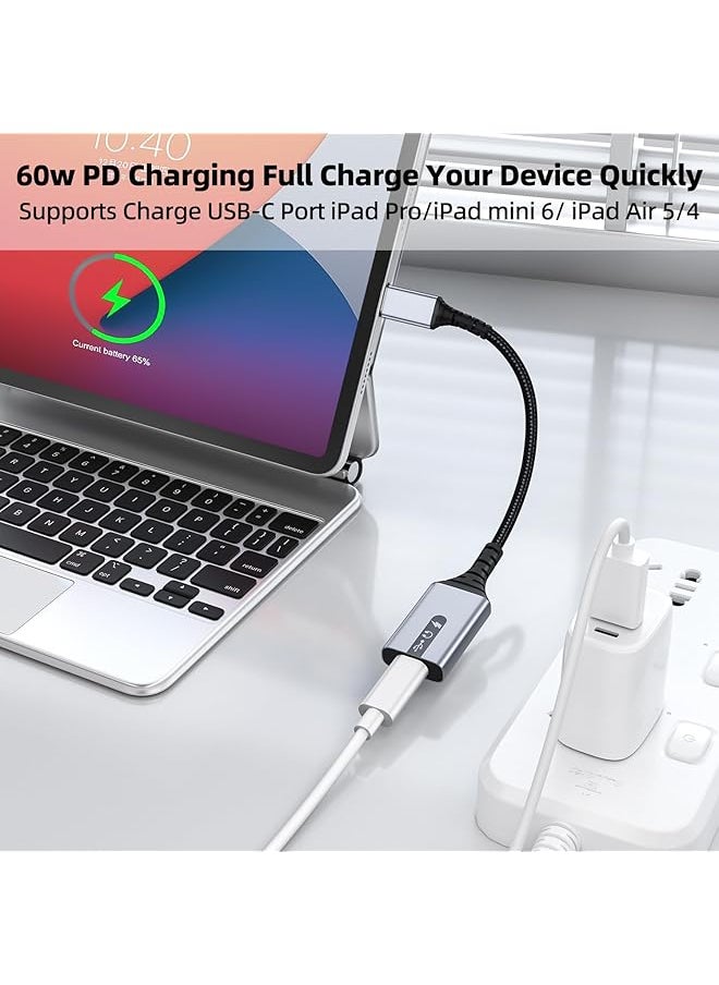 erorex - Usb C To Lightning Audio Charge Adapter Cable Usb Type C Male To Lightning Female Hifi Audio Headphones 60W Fast Charge & Data Fit With iPhone 15 iPad Pro Air Macbook Galaxy S23 Pixel 7 6 - Image 1