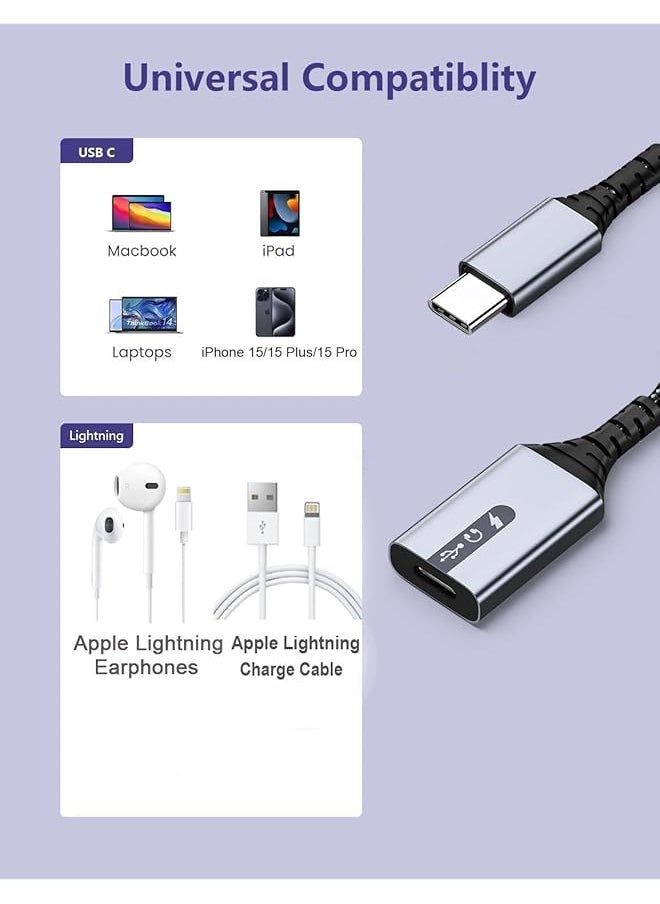 erorex - Usb C To Lightning Audio Charge Adapter Cable Usb Type C Male To Lightning Female Hifi Audio Headphones 60W Fast Charge & Data Fit With iPhone 15 iPad Pro Air Macbook Galaxy S23 Pixel 7 6 - Image 1
