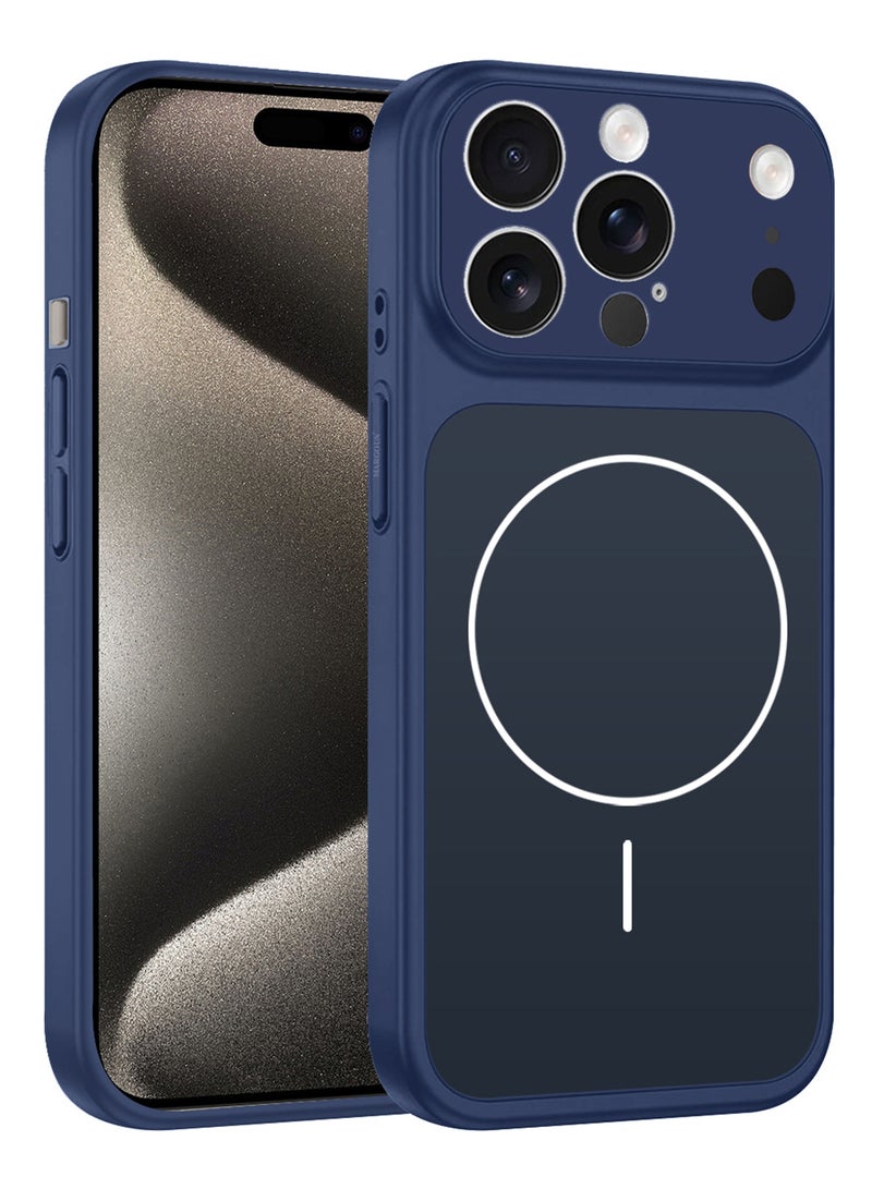 MARGOUN Converter Case for iPhone 15 Pro Max to 17 Pro Max, Compatible with Magnetic Charger, Hard TPU Material, Slim Protective Cover with Camera Guard, Shockproof Frame - Deep Blue Deep Blue - Image 5