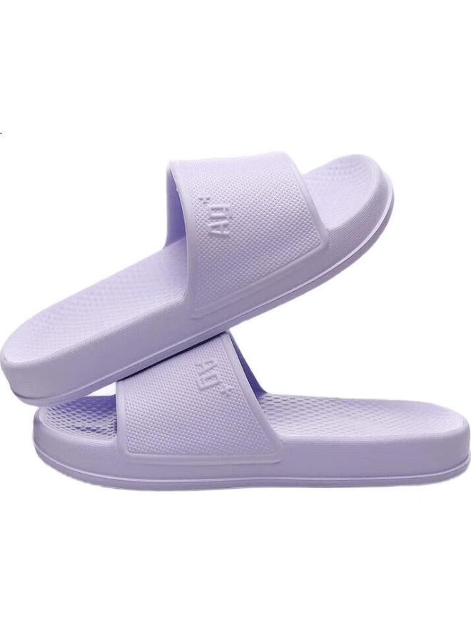 Guoluofei Antibacterial Slippers For Men And Women, Summer Stepping-In Feeling Couple Bathroom Shower Outdoor Sandals, Light Purple, Size 40-41 - Image 2