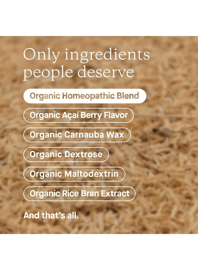 Genexa Flu Fix | Multi-Symptom Flu Remedy for Kids & Adults | Delicious Organic Acai Berry Flavor | Certified Organic & Non-GMO | Homeopathic Remedy Made Clean | 60 Chewable Tablets - Image 4