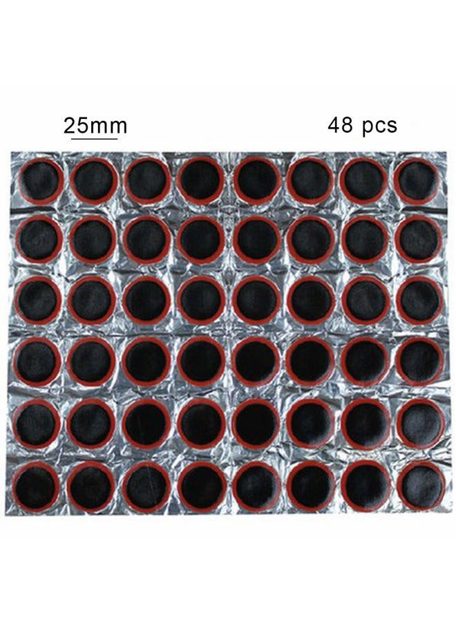 Shuxy 96pcs Bike Tire Repair Kit Bicycle Tire Patch Hardened Levers Not Self-Adhesive Rubber Patch Outdoor Cycling Bicycle Tire Lever Rasp Tool for All Inflatable Inner Tubes in Road Emergency - Image 3