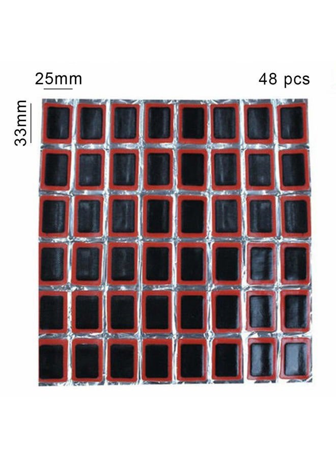 Shuxy 96pcs Bike Tire Repair Kit Bicycle Tire Patch Hardened Levers Not Self-Adhesive Rubber Patch Outdoor Cycling Bicycle Tire Lever Rasp Tool for All Inflatable Inner Tubes in Road Emergency - Image 2