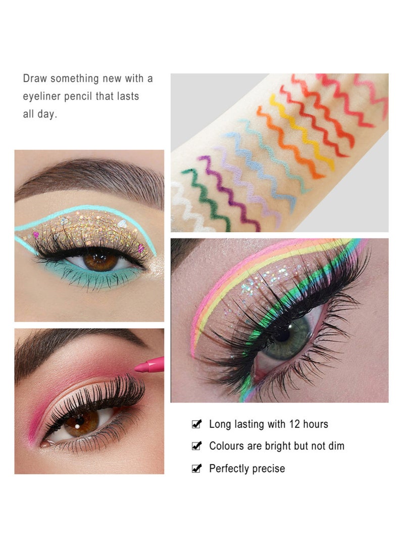 Handaiyan Eyeliner Gel Professional Makeup Eye Liner Waterproof Long Lasting,Smudge-Resistant Sharpenable Cream Eyeliners Pencil High Performance Glide-On Pen Vegan,High Pigment,Nude With Shimmer Finish Black  - Image 5