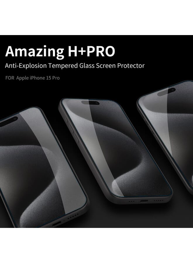 Nillkin Amazing H+ Pro tempered glass screen protector for Apple iPhone 15 Pro 6.1 (2023) - Transparent - Image 4
