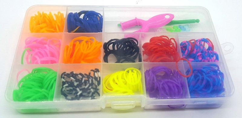 CraftDev Rainbow Color DIY Loom Band Kit (Rectangle Shape), Plastic - Image 5