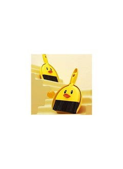 1 Piece Mini Broom and Dustpan Set, Small Broom and Dustpan Set, Yellow Duck Cartoon Broom for Kids,