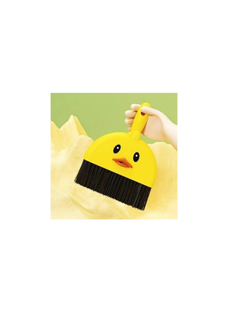Generic - 1 Piece Mini Broom and Dustpan Set, Small Broom and Dustpan Set, Yellow Duck Cartoon Broom for Kids, - Image 1