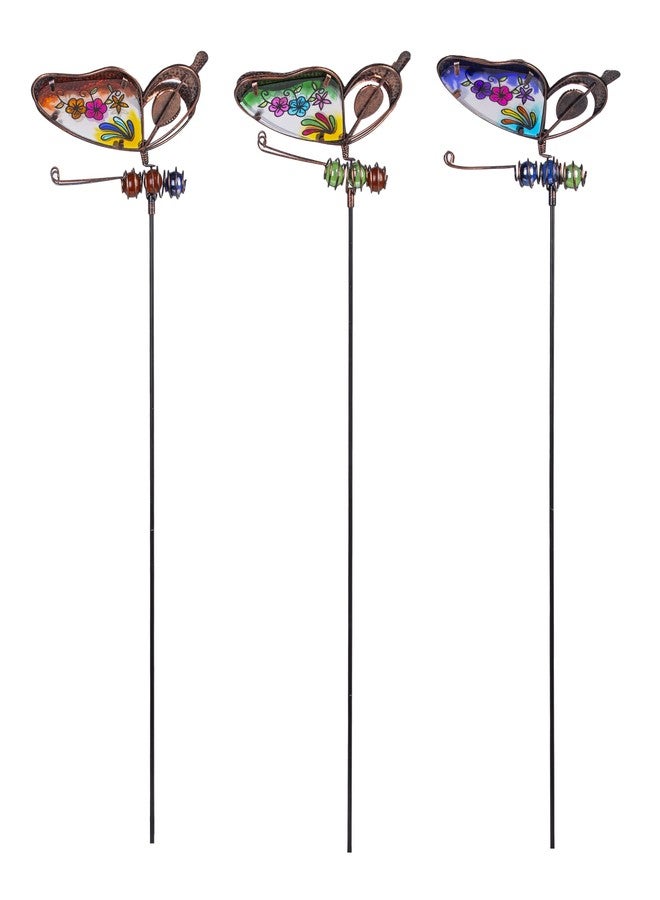 Venniy 3 Pack Butterfly Decorative Garden Stakes,Outdoor Decorations Metal Yard Art Garden Stakes for Patio Yard Porch Decor - Image 5