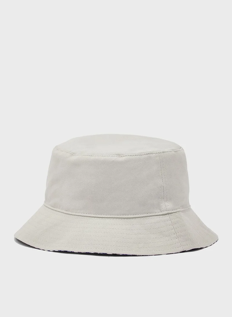 TOPMAN Checked Reversible Bucket Hat