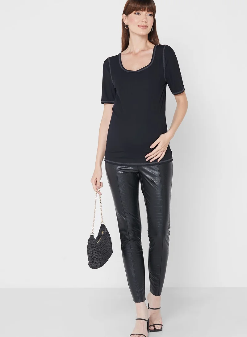 Topshop Maternity Faux Leather Trousers